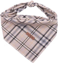 Dog Bandana Washable Cotton Handkerchief Scarf Triangle Bandana for Small Medium Large Dogs Grey